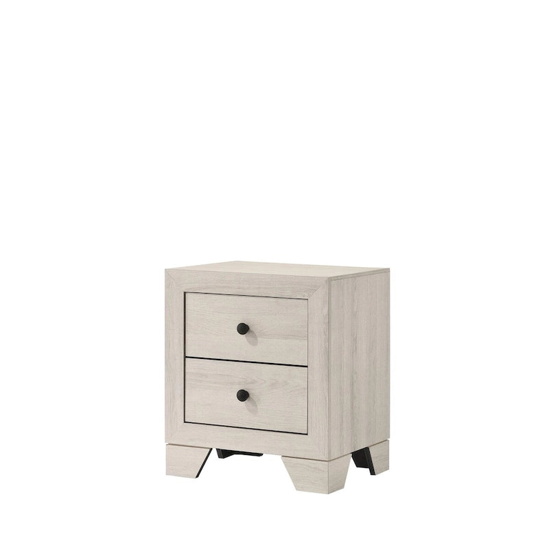 Ensemble de chambre à coucher 3 pièces blanc avec plateforme