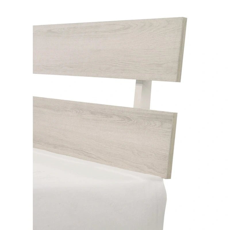 Ensemble de chambre à coucher 3 pièces blanc avec plateforme