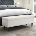 Banc de rangement capitonné, pouf rembourré avec rangement pour chambre à coucher - 50,8 L x 17,1 P x 18,3 H