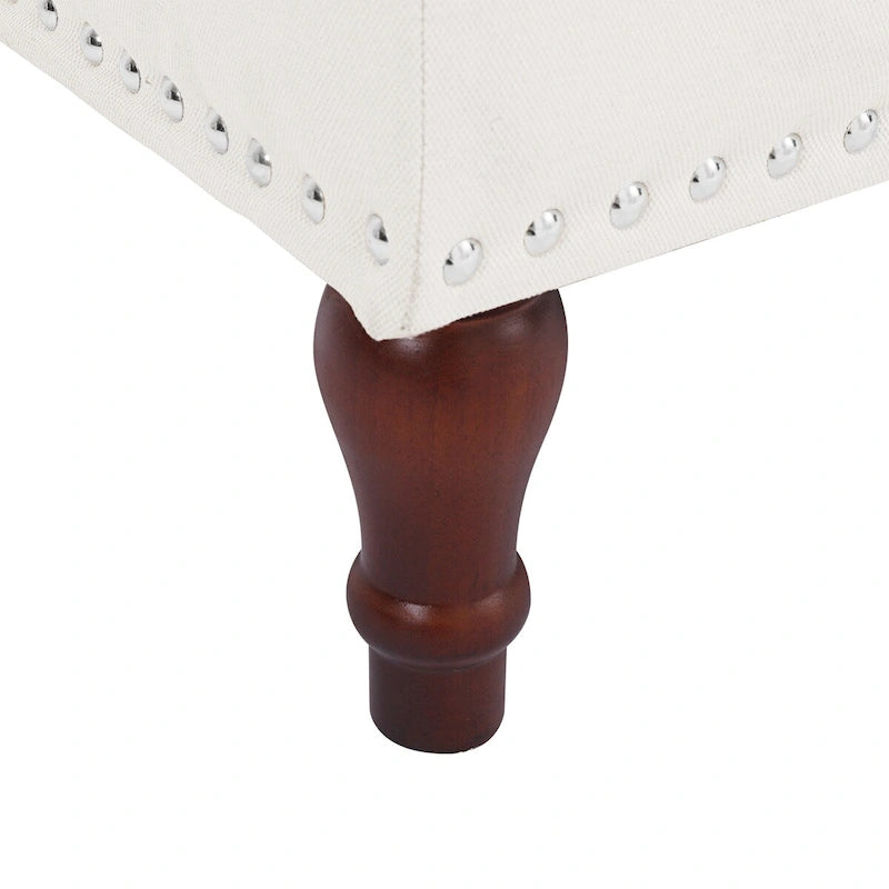 Banc de rangement capitonné, pouf rembourré avec rangement pour chambre à coucher - 50,8 L x 17,1 P x 18,3 H