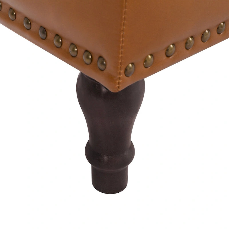 Banc de rangement capitonné, pouf rembourré avec rangement pour chambre à coucher - 50,8 L x 17,1 P x 18,3 H