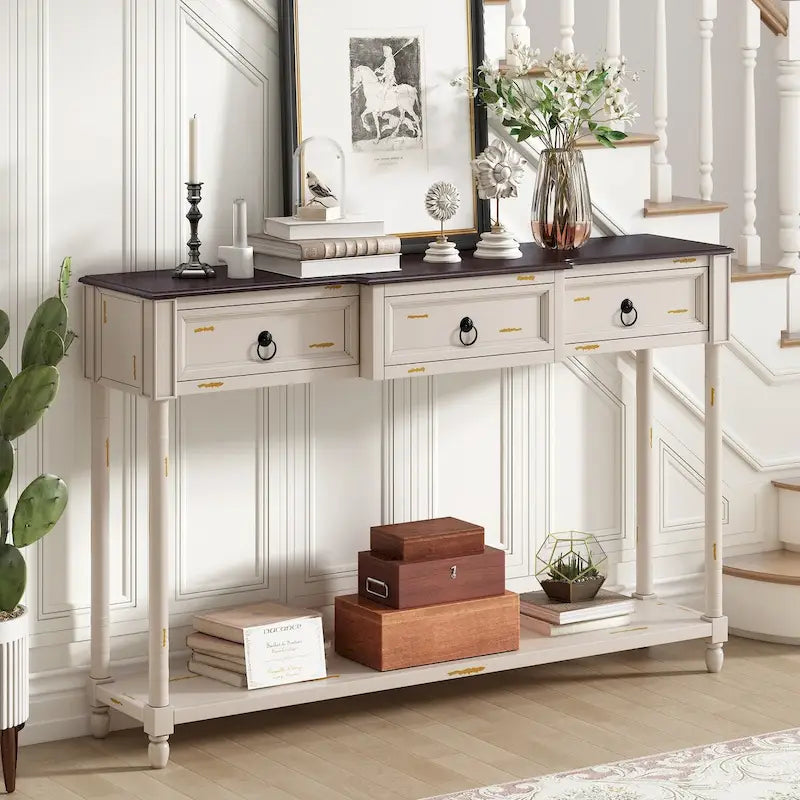 Console Table - Table d'appoint pour canapé avec tiroirs pour entrée