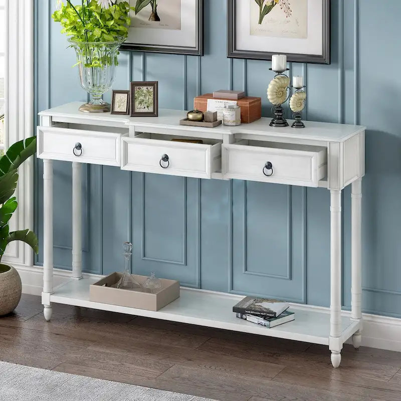 Console Table - Table d'appoint pour canapé avec tiroirs pour entrée