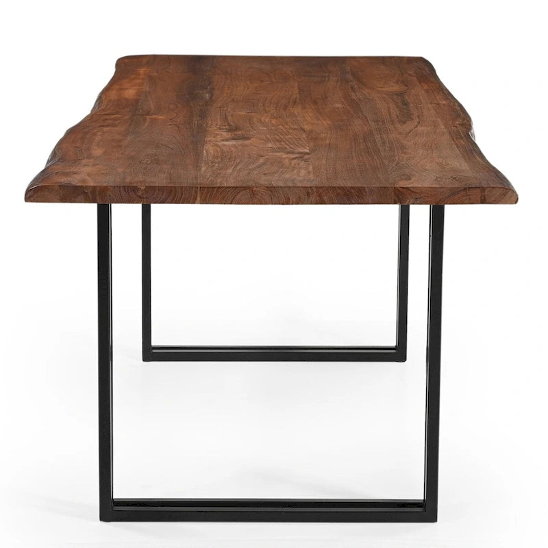 Solid Wood Dining Table - Brown