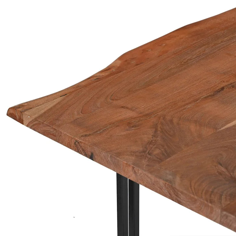 Solid Wood Dining Table - Brown