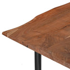 Solid Wood Dining Table - Brown