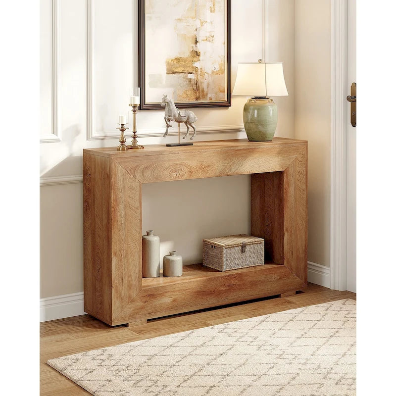 Console rustique de 47 pouces pour entrée, couloir et salon