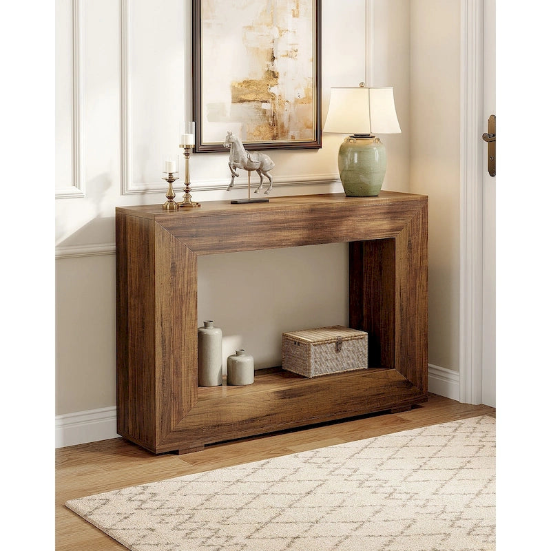 Console rustique de 47 pouces pour entrée, couloir et salon
