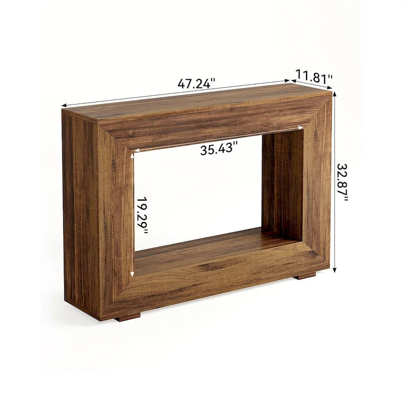 Console rustique de 47 pouces pour entrée, couloir et salon