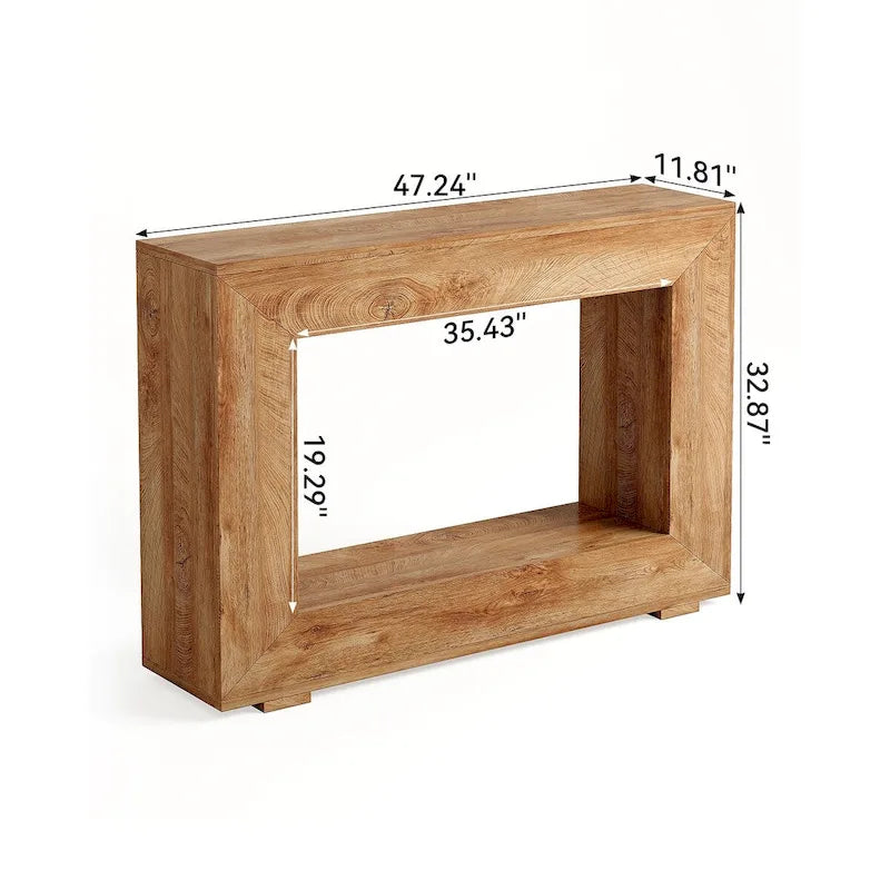Console rustique de 47 pouces pour entrée, couloir et salon