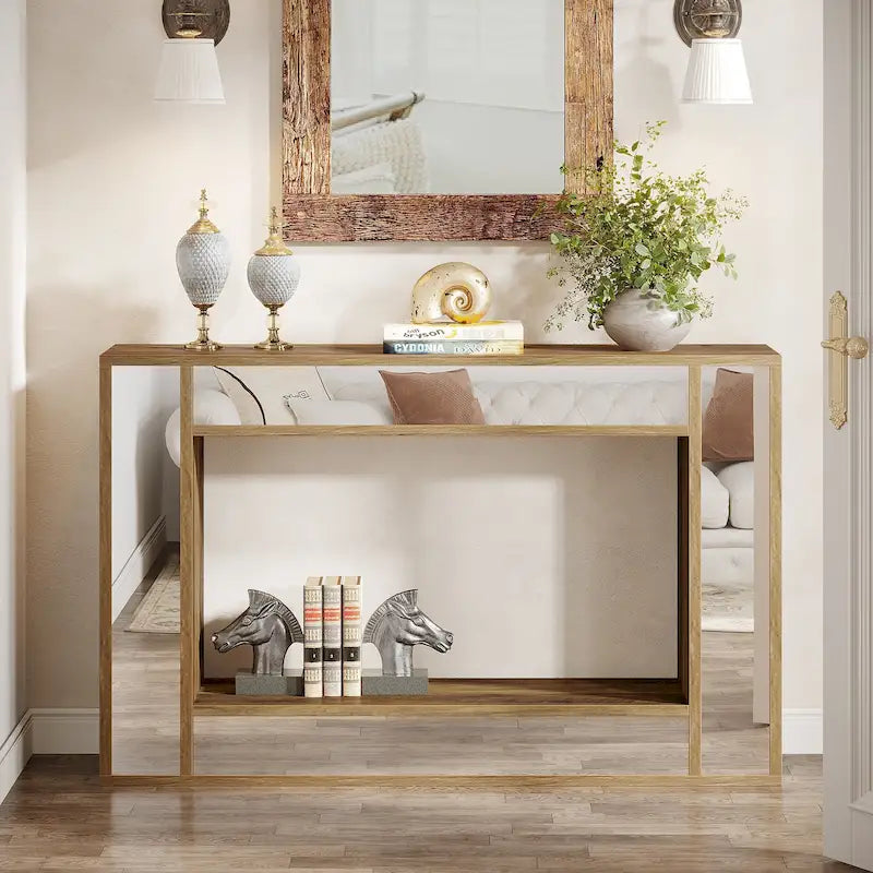 Console rustique de 47 pouces pour entrée, couloir et salon
