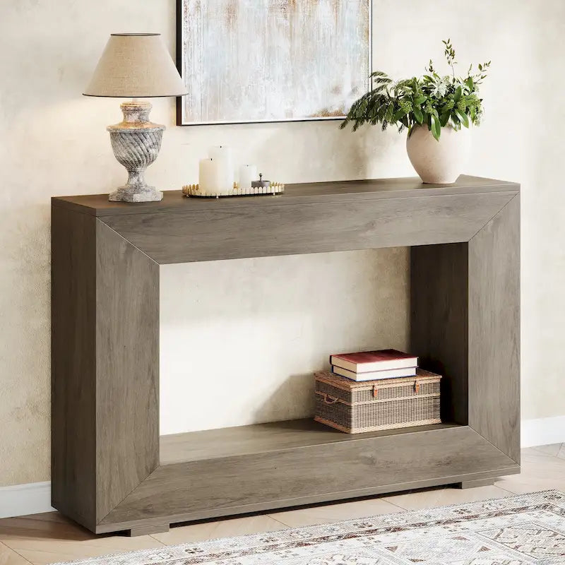 Console rustique de 47 pouces pour entrée, couloir et salon