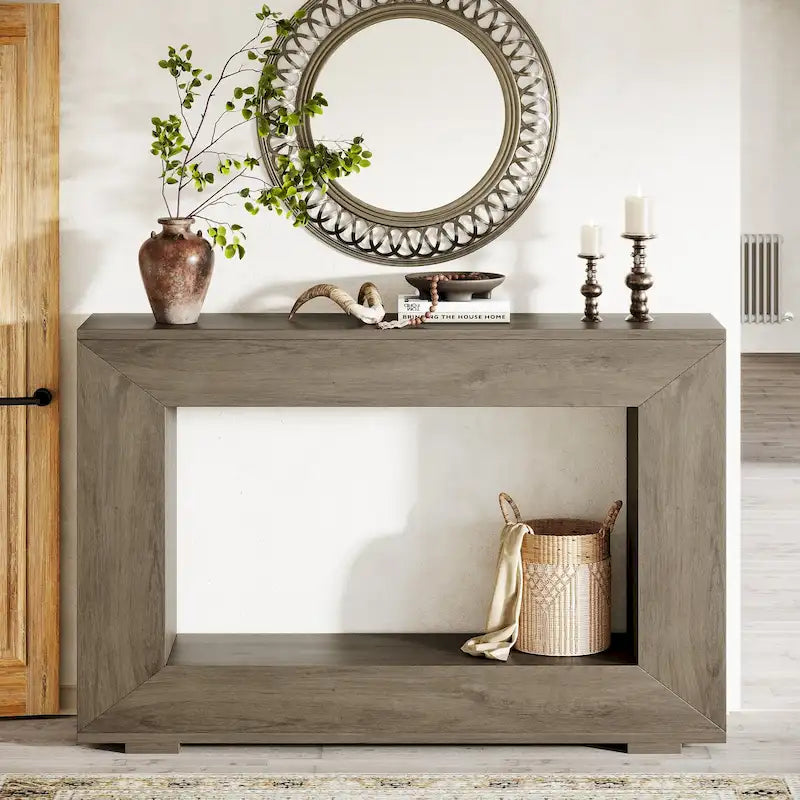 Console rustique de 47 pouces pour entrée, couloir et salon