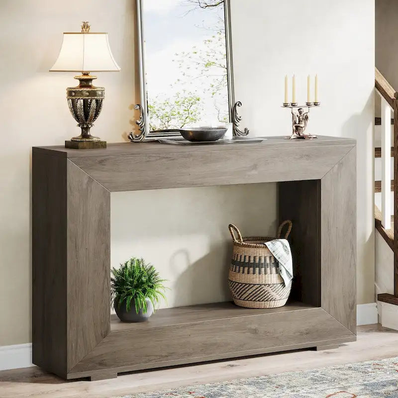 Console rustique de 47 pouces pour entrée, couloir et salon