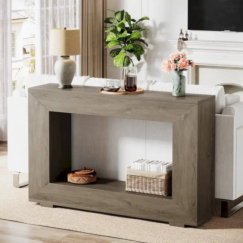 Console rustique de 47 pouces pour entrée, couloir et salon