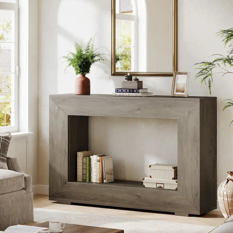 Console rustique de 47 pouces pour entrée, couloir et salon