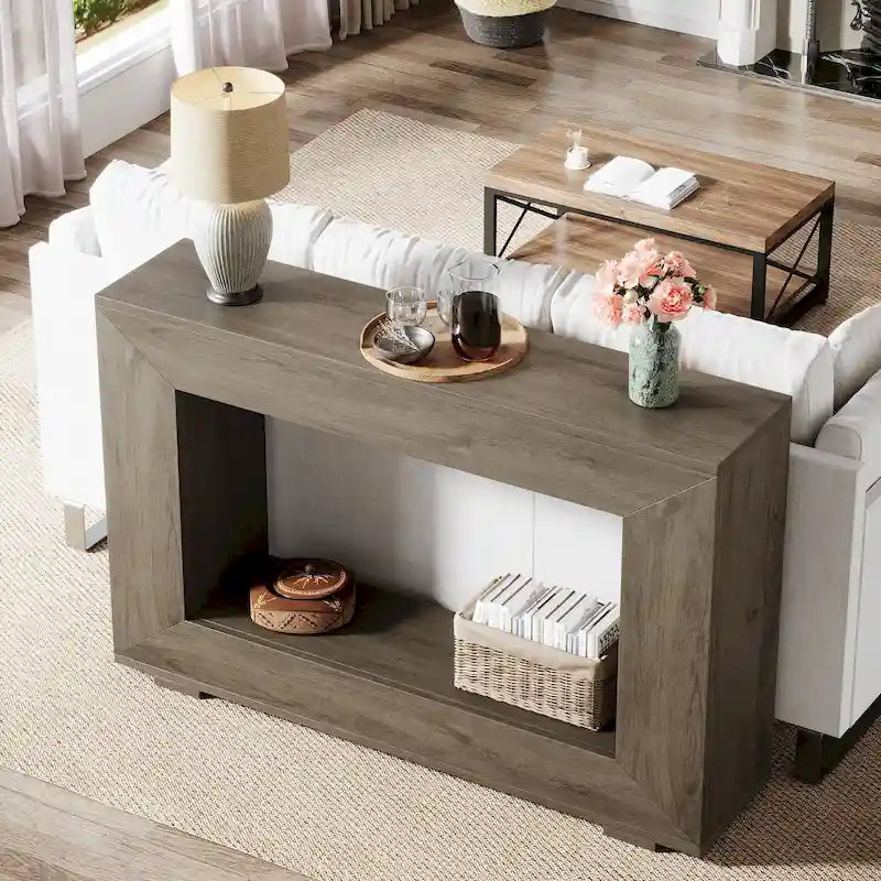 Console rustique de 47 pouces pour entrée, couloir et salon