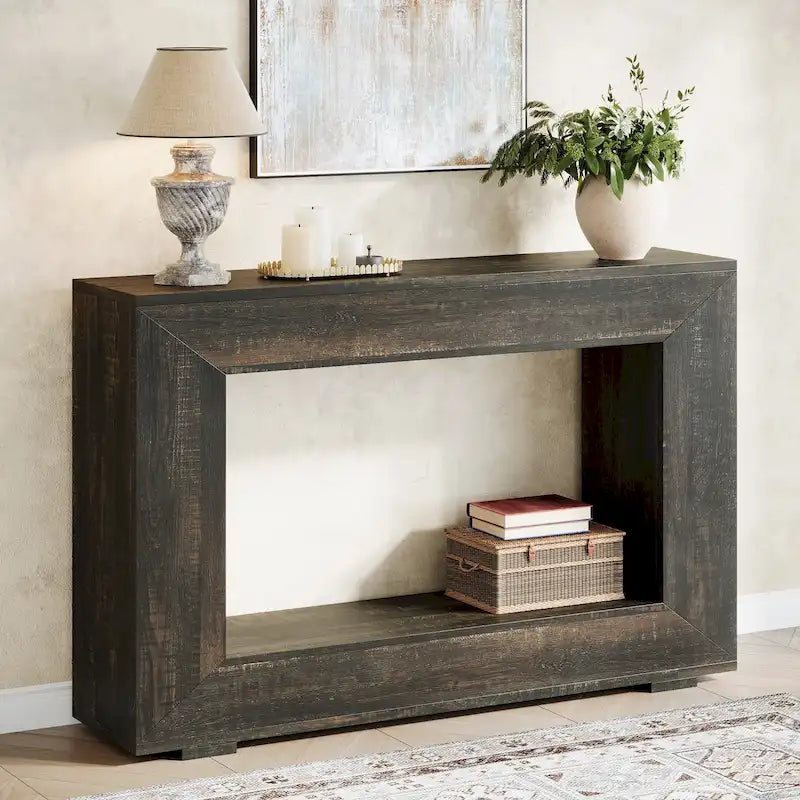 Console rustique de 47 pouces pour entrée, couloir et salon
