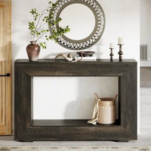 Console rustique de 47 pouces pour entrée, couloir et salon