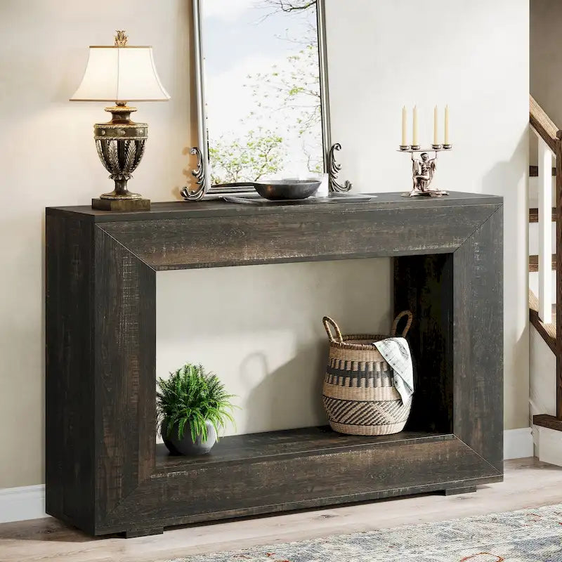 Console rustique de 47 pouces pour entrée, couloir et salon